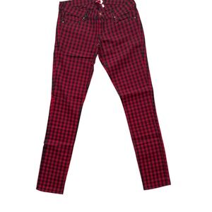 H&M Red and Black Plaid Pants